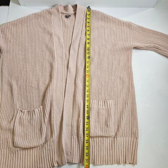 Aerie Oversized Medium Peach Chunky Knit Cardigan Pockets Cozy - Picture 7 of 8